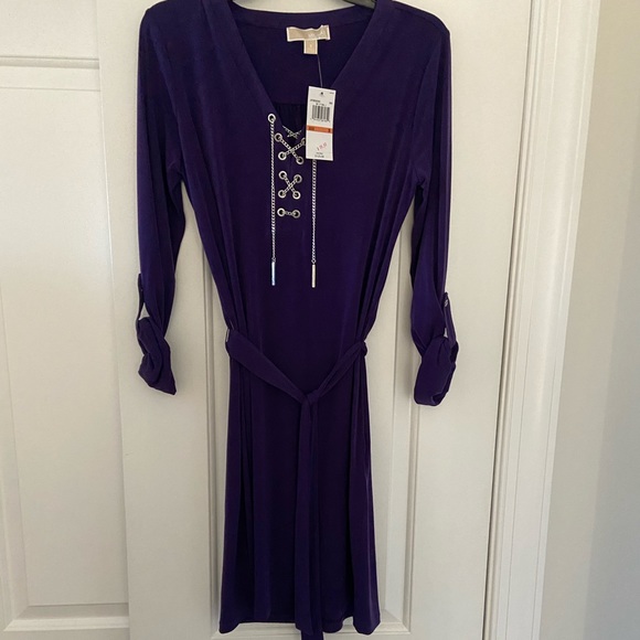 michael kors purple dress